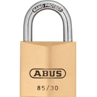 ABUS Vorhangschloss Vorhängeschloss aus Messing Serie 85 gleichschliessend, 30 mm