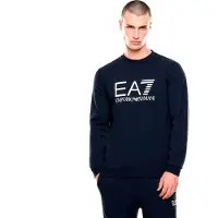 EA7 für Herren. 7M002278_AF22266 Core Identity Sweatshirt blau (L), Lässig, Baumwolle, Langarm