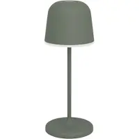 Eglo LED Akku Tischleuchte außen Mannera-S, kabellose Outdoor Tischlampe touch dimmbar, Außenleuchte mit Erdspieß, Alu, Stahl in grün, IP54
