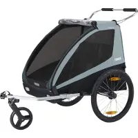 Thule - Fahrradanhänger für 2 Personen, umwandelbar in einen Kinderwagen - Coaster XT Blue - Blau