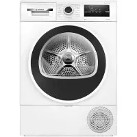 Bosch WTR85V00ES, Freistehend, Frontlader, Wärmepumpe, Weiß, Tasten, Drehregler, Rechts