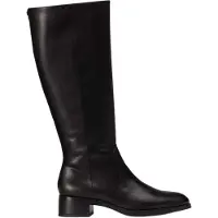 Wonders für Damen. D-1803_5121_5792 Bonjour 03 Lederstiefel Schwarz (39), 1 bis 3 cm, Reißverschluss, Lässig, Klassisch