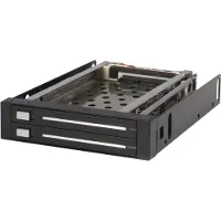 StarTech.com .com SATA Wechselrahmen 3,5 Zoll trägerlos - Mobiles Festplatten Speicher Rack für 2x 6,4cm (2,5) Hot Swap HDD in Schwarz - Laufwerksschachtadapter - Schwarz