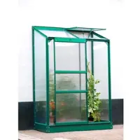 Pergart Vitavia, Aktionsangebot (inkl. 60 Euro Zubehör): Anlehn-Gewächshaus "Styx 900", smaragd, 0,9 m², 4 mm HKP