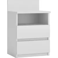 Top E Shop Topeshop M1 BIEL MAT, Nachtständer, Weiß, 2 Schublade(n), Partikelbord, 400 mm, 320 mm