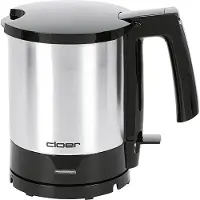 Cloer 4700, 1,5 l, 1800 W, Schwarz, Edelstahl, Drahtlos