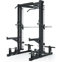 ATLETICA R7 Nemesis | Plate Loaded Version | 223 cm Höhe | Squat Rack mit Multipresse und Latzug
