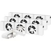 Speedcomfort Heizkörperventilator Trio Set - Energieeffizient - 2-mal so schnelles Heizen - Bis zu 22% Energieeinsparung - Einfach zu installieren - Flüsterleise - Weiß