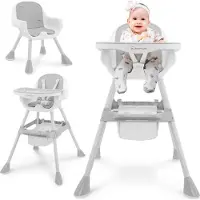 Moby-System Magnolia 2in1 Kinderhochstuhl Grau