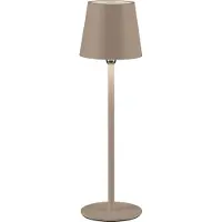 Selltec LED Tischleuchte Akku Touchdimmer Akku USB aufladbar, Kugelgelenk beige Außenbereich, Wohnzimmer, Schlafzimmer, Esszimmer, Küche, Badezimmer