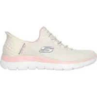 SKECHERS für Damen. 150123 Zapatillas Slip-ins: Summits - Diamond Dream beige, rosa (39), Wohnung, Schnürsenkel, Lässig