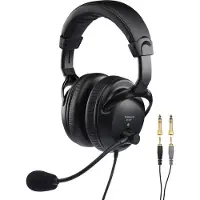 Monacor BH-009 Professioneller Stereo-Kopfhörer mit Bügelmikrofon