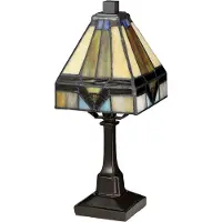 QUOIZEL Abatjour Tiffany Holmes Metall Bronze Vintage 1 Licht E14
