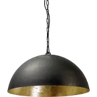 Masterlight Pendelleuchte Larino 1-flammig Stahl Schwarz-Blattgold Ø50cm
