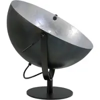Masterlight Tischleuchte Larino 1-flammig Stahl Schwarz-Blattsilber Ø40cm
