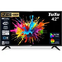 Tutu Standard TV - LED Full HD - 42 Zoll/108 cm - Randlos Design - Tripple Tuner DVB-T/T2/S/S2/C - HDMI x2, USB x1, CI+ - Montiert in Eindhoven, Niederlande - TUB42FD1N