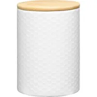 Kuketo | Vorratsdose 1,1 L Mit Bambusdeckel – Keramikbehälter Für Lebensmittel, Gewürze, Kaffee, Tee, Pasta & Zucker – Stilvoll & Praktisch