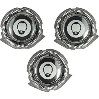 VHBW 3x Ersatz-Scherköpfe kompatibel mit Philips S3562, S3530, S3540, S3550, S3560, S3561, S3530/06, S3551, S3520/08, S3552 Elektrorasierer, Silber