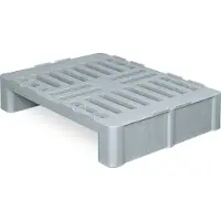 BRB-Lagertechnik Hygienepalette H2, 2 Kufen/Sicherungsrand, LxBxH 800x600x160 mm, durchbrochen