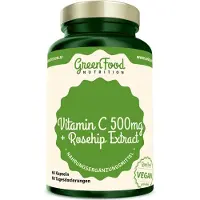 GreenFood Nutrition Vitamin C 500 + Hagebutten-Extrakt Kapselbehälter 60 St Kapseln