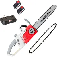 Ikra Akku Kettensäge ICC 2/2035 | 20V | 35cm OREGON Schwert | 2 Antivibrationsketten | werkzeuglose Kettenspannung | mit 2 Akkus & Doppel-Schnelllader