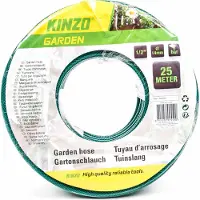 Kinzo Gartenschlauch von Garden 3-lagig, Stärke 1/2" (14 mm), max. 6 bar, Länge 25 Meter