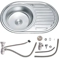 Melko Küchenspüle Edelstahl Spülbecken - Einbauspüle 77CM Ausrichtung Links