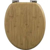Woltu WC-Sitz Toilettensitz mit Absenkautomatik, MDF Holzkern, Softclose Scharnier, Antibakteriell