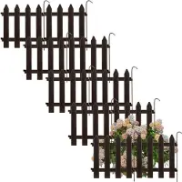 Usorteret | Gartenzaun Set - 30x30 cm - Schwarz - Robuste Sichtschutzlösung - 10 Stück