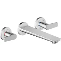 Hansgrohe AXOR Citterio C 3-Loch Wannenarmatur Unterputzmodell für Wandmontage, 1 Verbraucher, 49482000, Farbe: Chrom