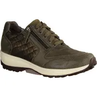 Xsensible Wembley Damen Halbschuhe Sneaker Forest, Leder NEU - Damenschuhe Bequeme Schnürschuhe, Grün, leder