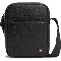 Tommy Hilfiger Umhängetasche "TH EMBOSSED FLAG MINI REPORTER" Unisex Mini-Bag, Schultertasche, Cross-Body Bag mit Allover-Muster TH