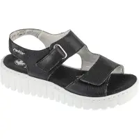 Rieker Sandals V1382-00, Sandalen, Damen, Schwarz