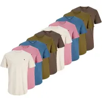 Jack & Jones JACK&JONES Herren T-Shirt, 10er Pack - JPRBLABRODY TEE CREW NECK 10PK, Kurzarm, Rundhals, Baumwolle