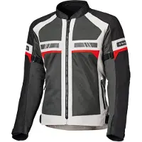 Held Tropic 4 Mesh Motorrad Textiljacke, grau/rot, 4XL