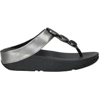 FitFlop Zehenstegsandalen mit Halo-Perlen-Kreis-Verzierung und Metallic-Optik SCHWARZ 40