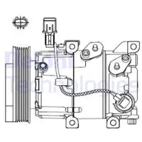 Delphi CS20518 VS14 Klimaanlage Klimakompressor PAG 46 für HYUNDAI i30 (GD) für KIA CEE'D (JD)