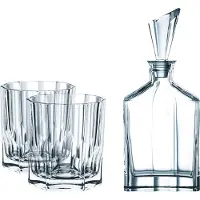 Nachtmann Aspen Whisky Set, 3-tlg., , Dekanter und Whiskygläser, Tumbler, Kristallglas, 0090024-0