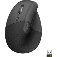 Logitech Lift Vertikale ergonomische Maus für Linkshänder Schwarz