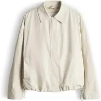Opus Damen Jacke mit samtiger Oberfläche, lockerer Passform, ovalem Schnitt und Teddyfell-Futter, Umlegekragen, Rückenlänge 64 cm