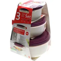EMSA Micro Family Starter Set, Weiß/Brombeer, 0,5/1,0/1,5 L, 508455