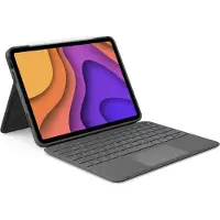 Logitech Folio Touch - Tastatur und Foliohülle - mit Trackpad - hinterleuchtet - Apple Smart connector - QWERTY - Pan-Nordic - Oxford Gray - für Apple 10.9-inch iPad Air (4. Generation, 5. Generation)