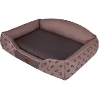 HOBBYDOG Hundebett Royal – 65×50 cm, mit hohem Rückenteil, wasserabweisend & , für kleine Hunde, abnehmbarer Bezug