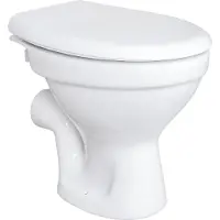 BELVIT Stand WC Toilette Abgang Waagerecht Wand Tiefspüler Stehend + Softclose-Deckel
