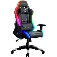 X Rocker 2023028, PC-Gamingstuhl, 100 kg, Gepolsterter Sitz, Gepolsterte Rückenlehne, Schwarz, Schwarz