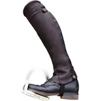 Dyon Reitchaps Comfort aus Leder mit YKK Reißverschluss und Sporenschutz