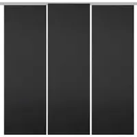 Bestgoodies Flächenvorhang Ellen 3er Pack - Schwarz