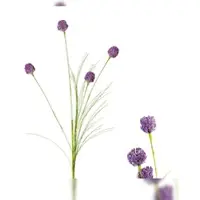 Décoris Künstlicher Zierlauch mit Stiel 74cm Kunstblumen Dekoblumen Blumendeko Stielblumen Blumen Deko Blumenschmuck Lila
