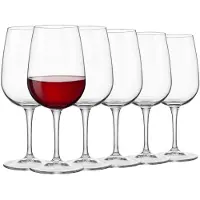 Bormioli Rocco 6x Rot-/Weißweingläser, Serie Inventa 0,5 Liter