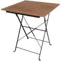 Bolero Terrassentisch quadratisch und klappbare mit Kunstholzlatten 695x695x595mm